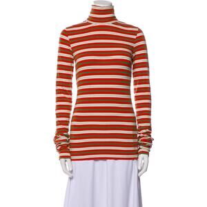Marni Striped Turtleneck Sweater Orange Striped - S